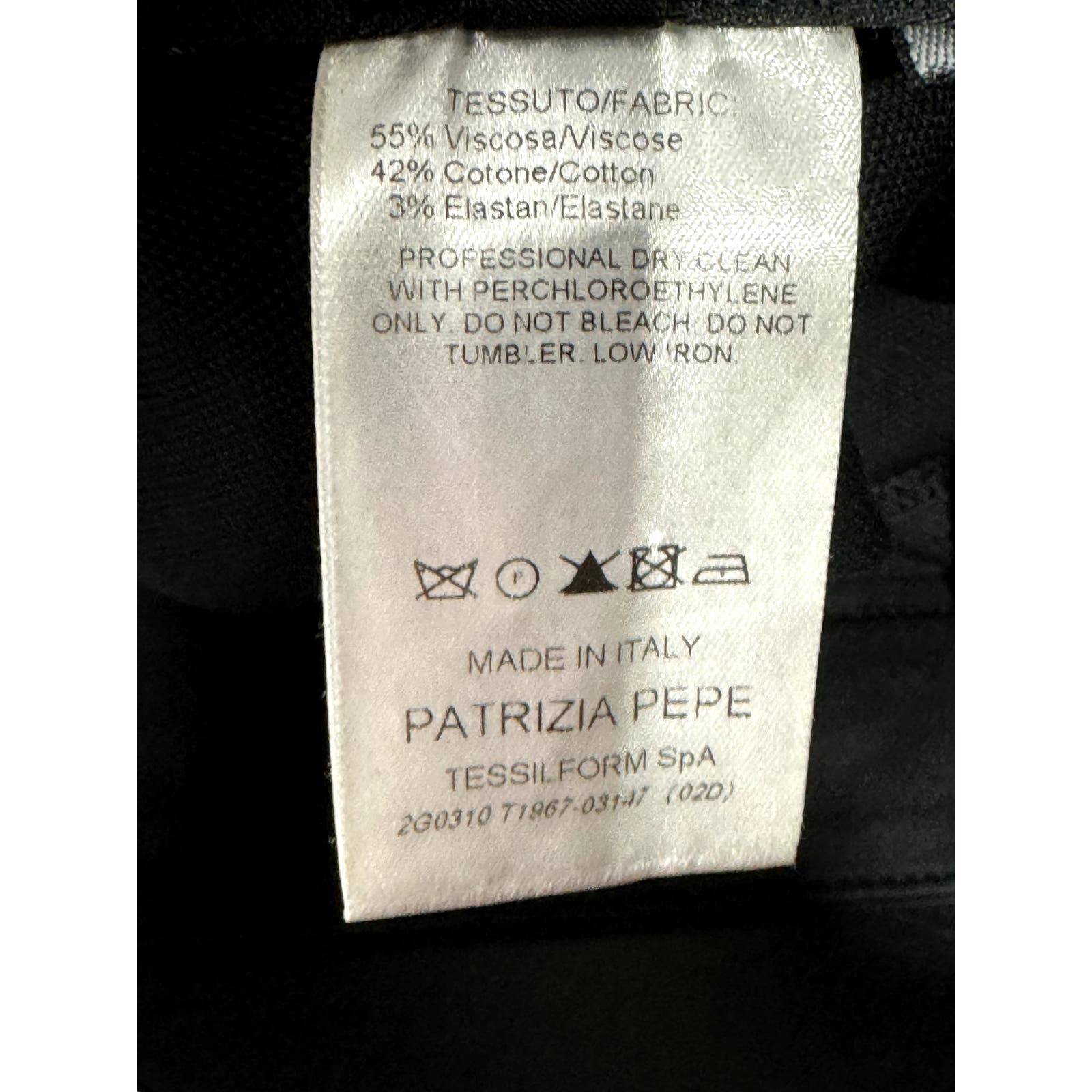 PATRIZIA PEPE Women's Black Solid Mini Pencil Skirt SZ 42(US 6)