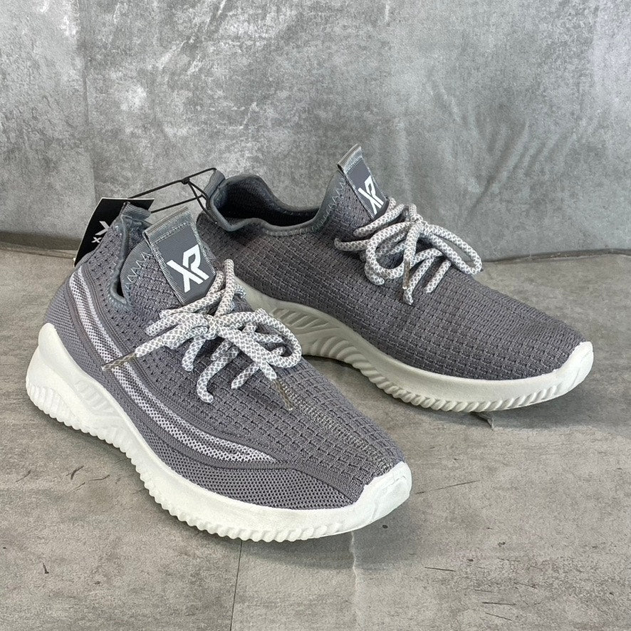 XRAY FOOTWEAR Men's Gray Knit Breathable Niko Lace-Up Sneakers SZ 7.5