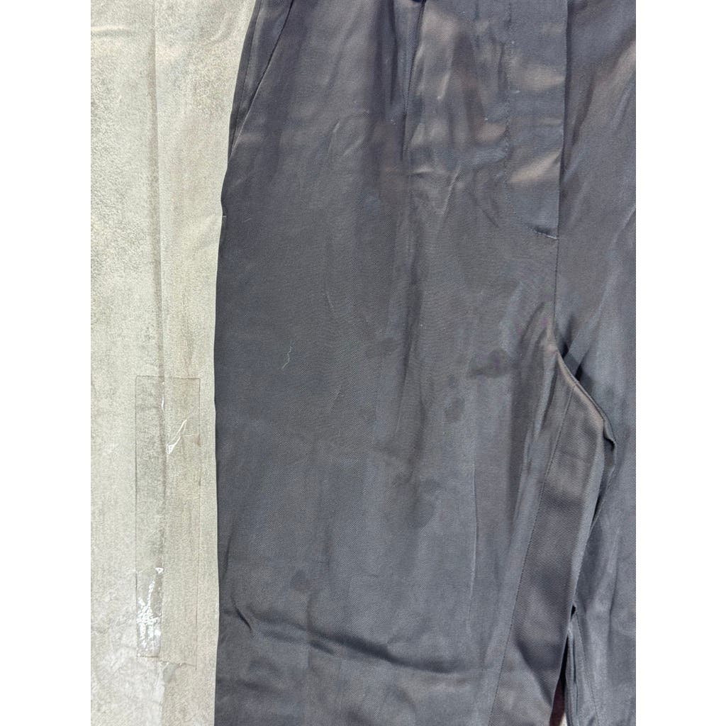 TRUSSARDI Women's Black Solid Tapered Trousers SZ 40 IT US 26/27