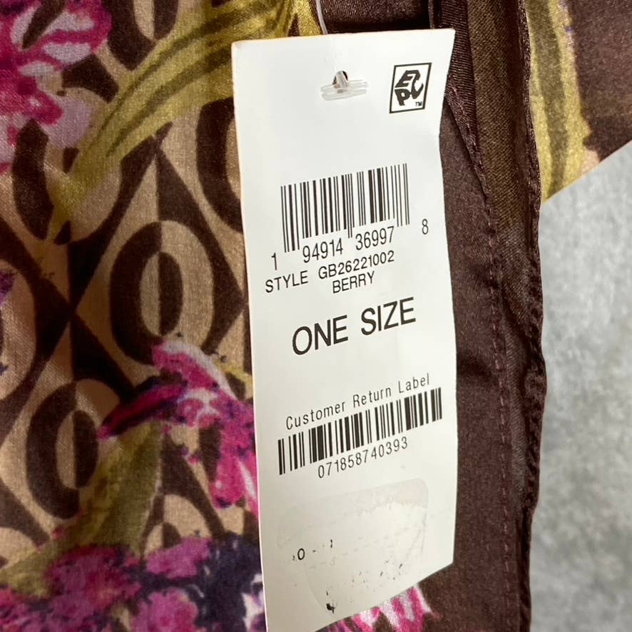 GIANI BERNINI Women's Berry Floral Loop Square Scarf SZ OS