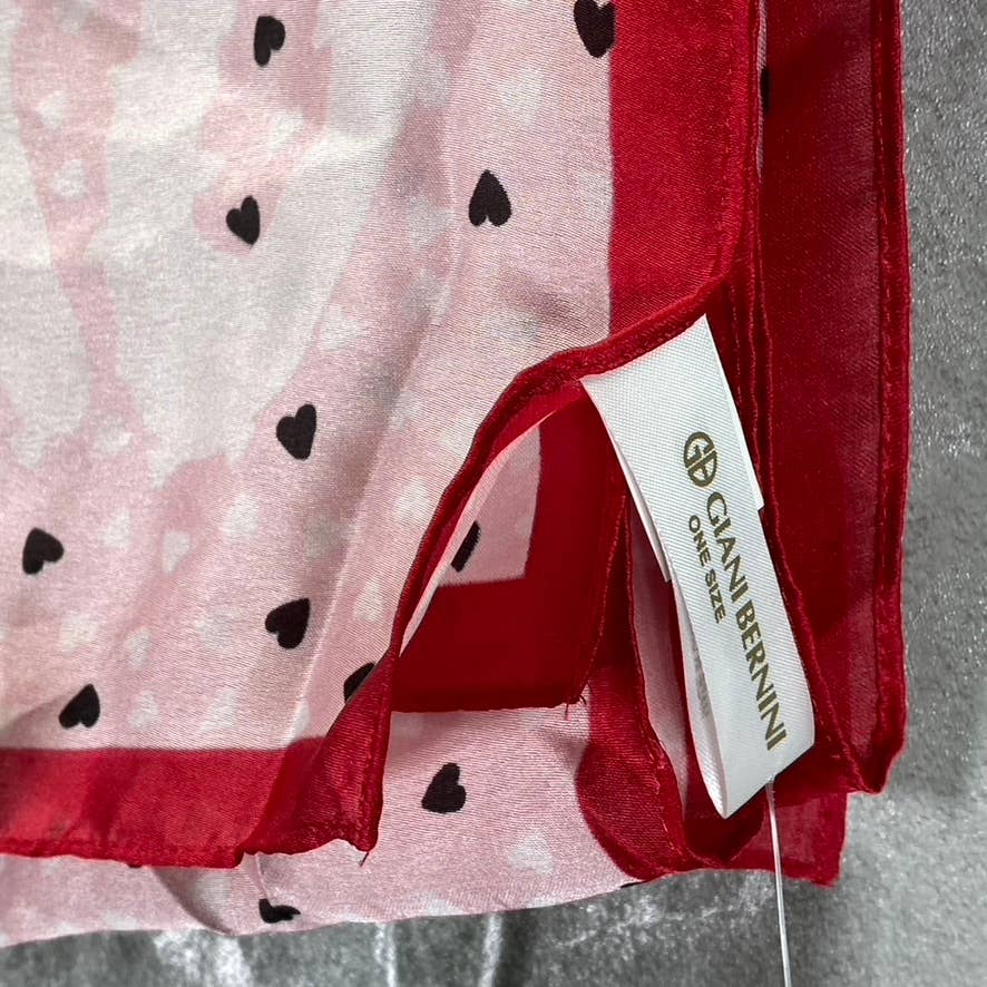 GIANI BERNINI Women's Red/Pink XO Printed Wrap Scarf SZ OS