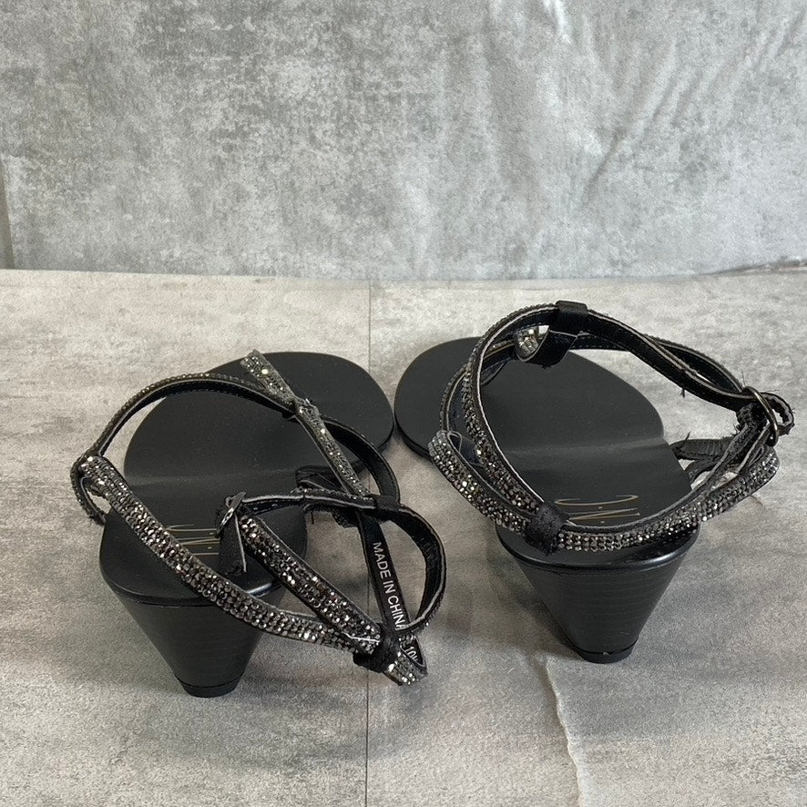 INC INTERNATIONAL CONCEPTS Bling Madge Strappy Almond-Toe Wedge Sandals SZ 10