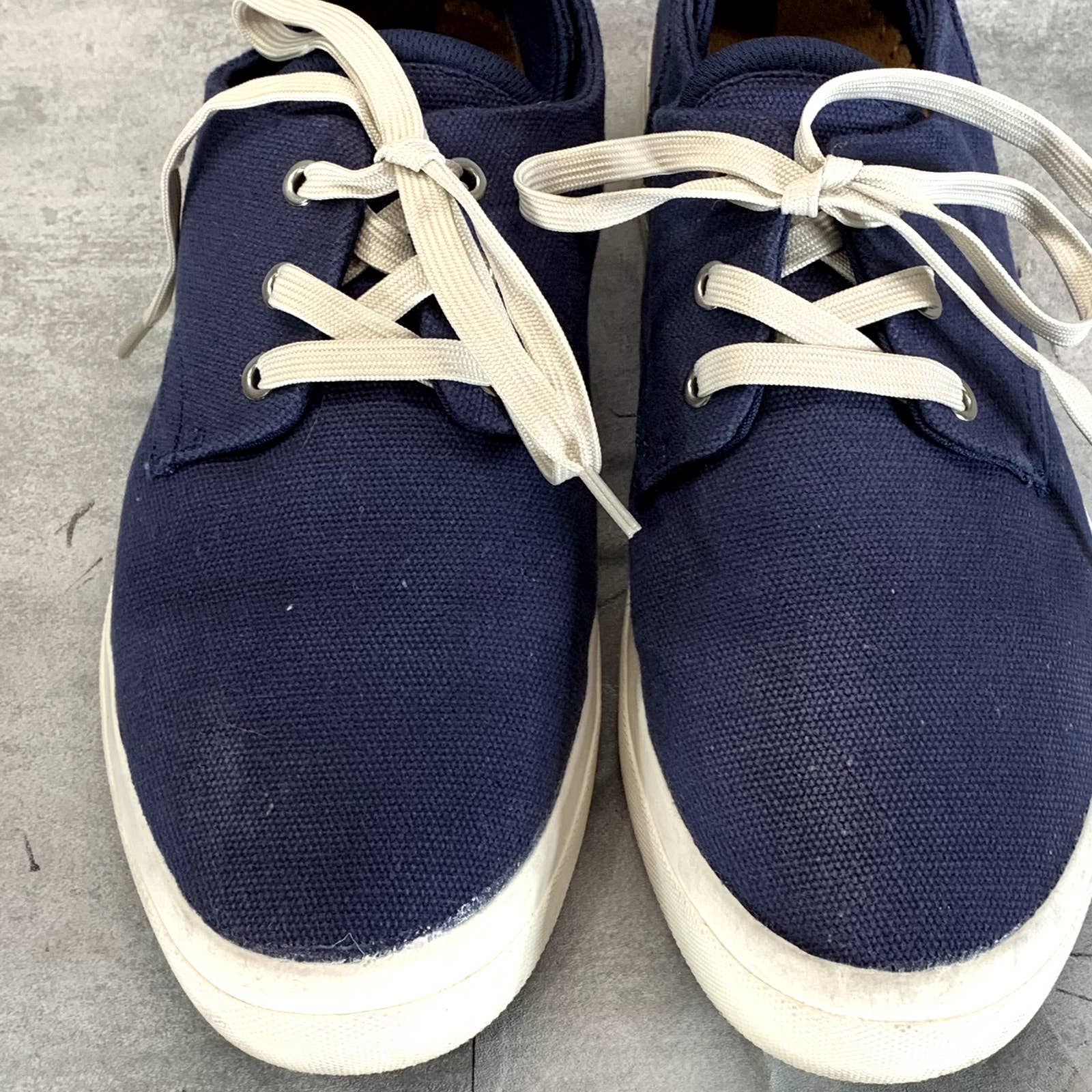 SUN+STONE Men's Navy Kiva Lace-Up Core Sneakers SZ 9.5