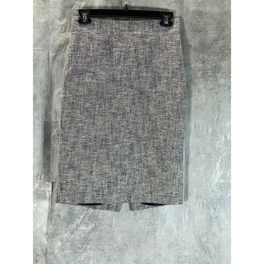 J.CREW Women's Gray Tweed Knee-Length Pencil Skirt SZ 0