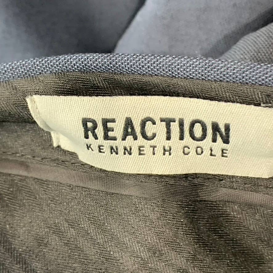 REACTION KENNETH COLE Men's Navy Modern-Fit Flat-Front Pants SZ 34X30