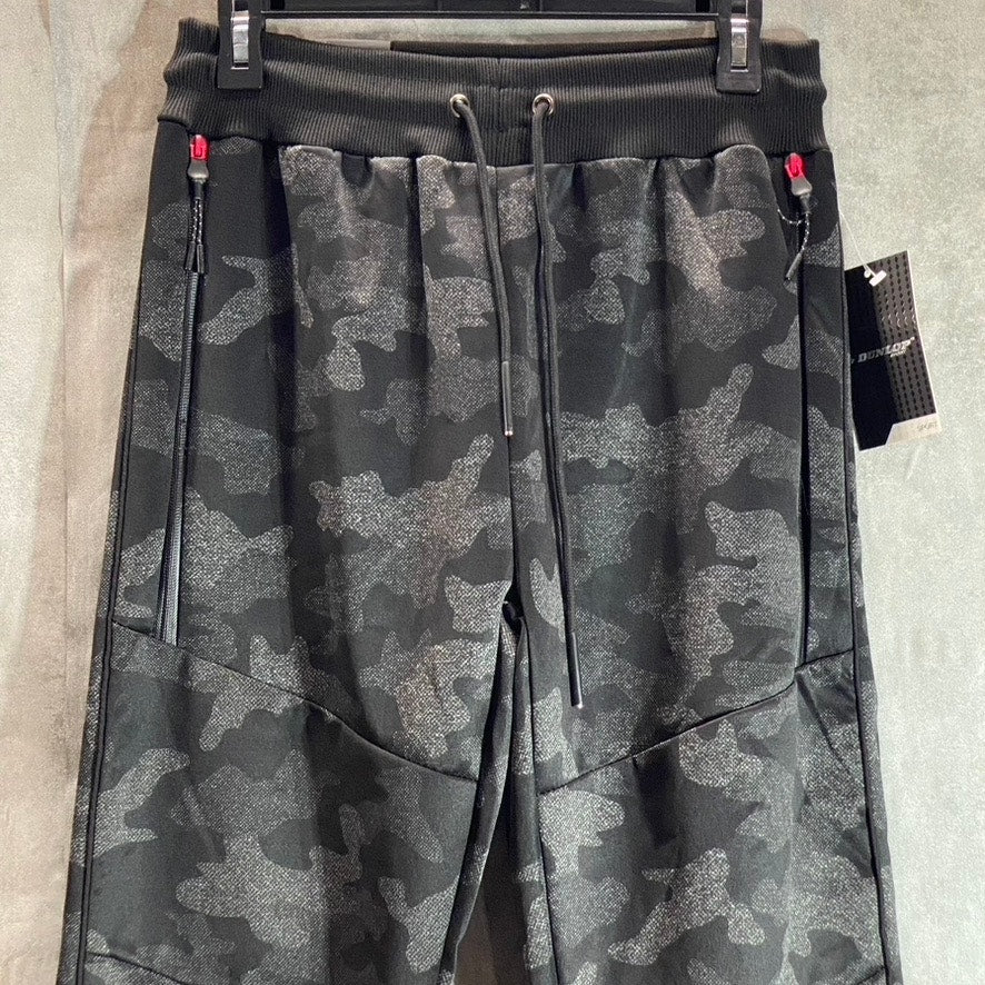 DUNLOP SPORT Men's Dark Grey Camo Pull-On Jogger Sweatpants SZ S
