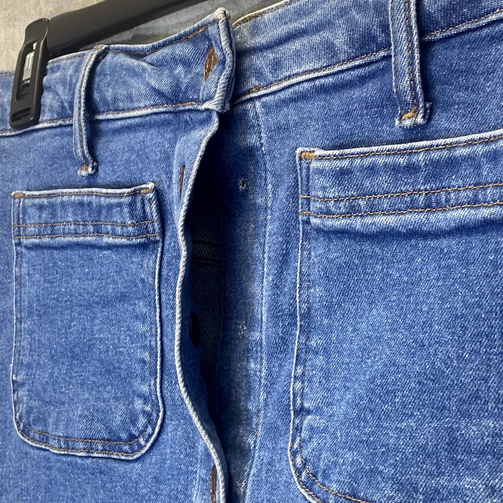 MADEWELL Women's Knowlton Wash Button-Front Denim Mini Skirt SZ 28