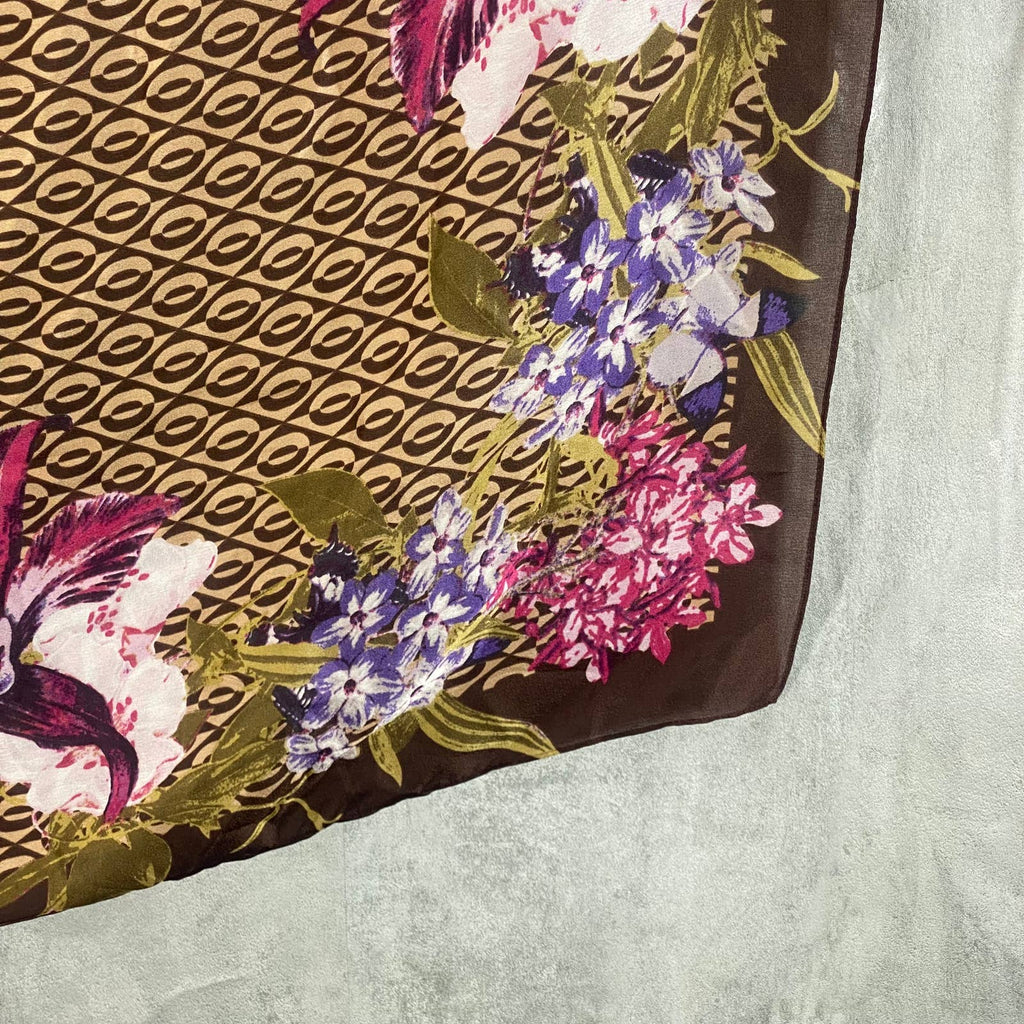 GIANI BERNINI Women's Berry Floral Loop Square Scarf SZ OS