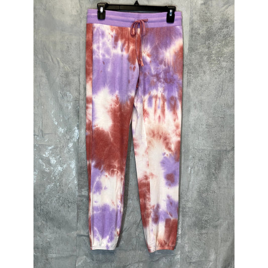 FREE PRESS Women's Purple Sheer Tie-Dye Elastic Drawstring Waistband Jogger Pants SZ XS