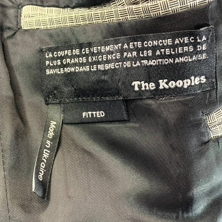 THE KOOPLES Men's Grey Printed One-Button Fitted Suit Jacket SZ 46