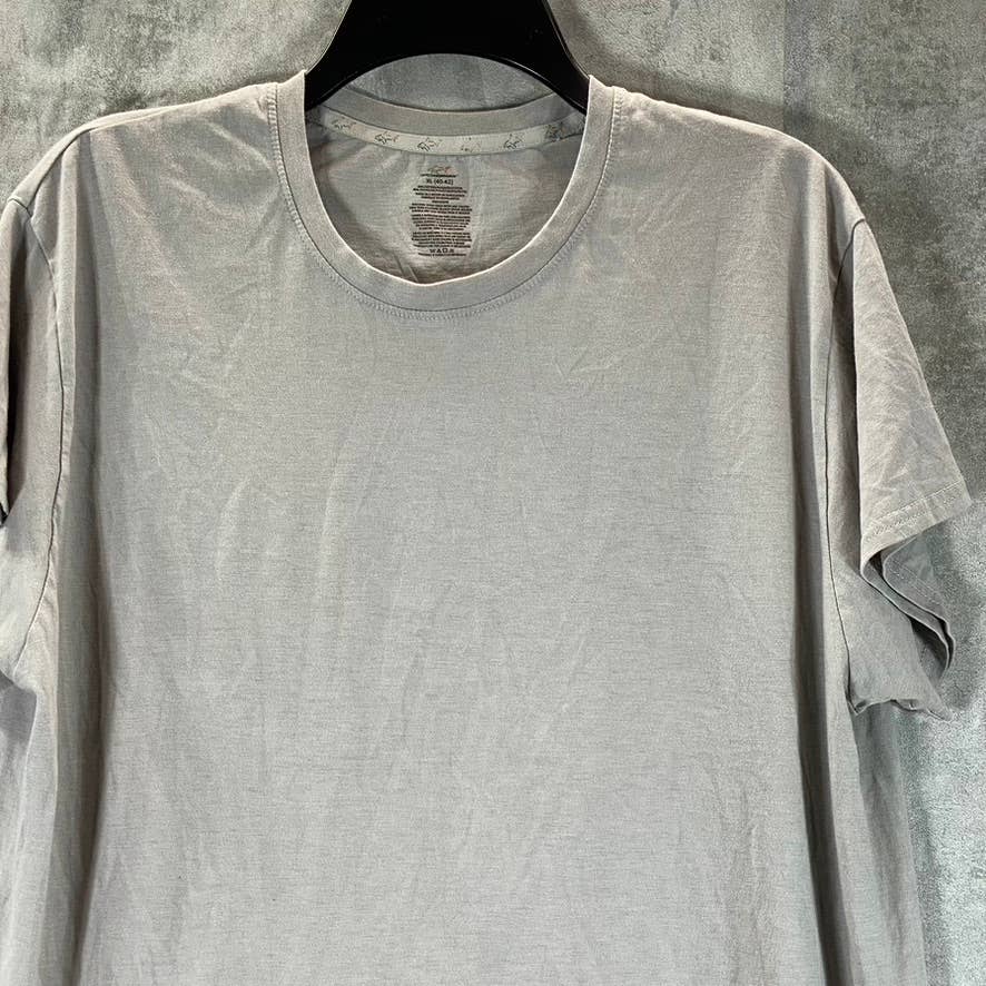 GREG NORMAN Men's Grey Crewneck Shark Short-Sleeve T-Shirt SZ XL