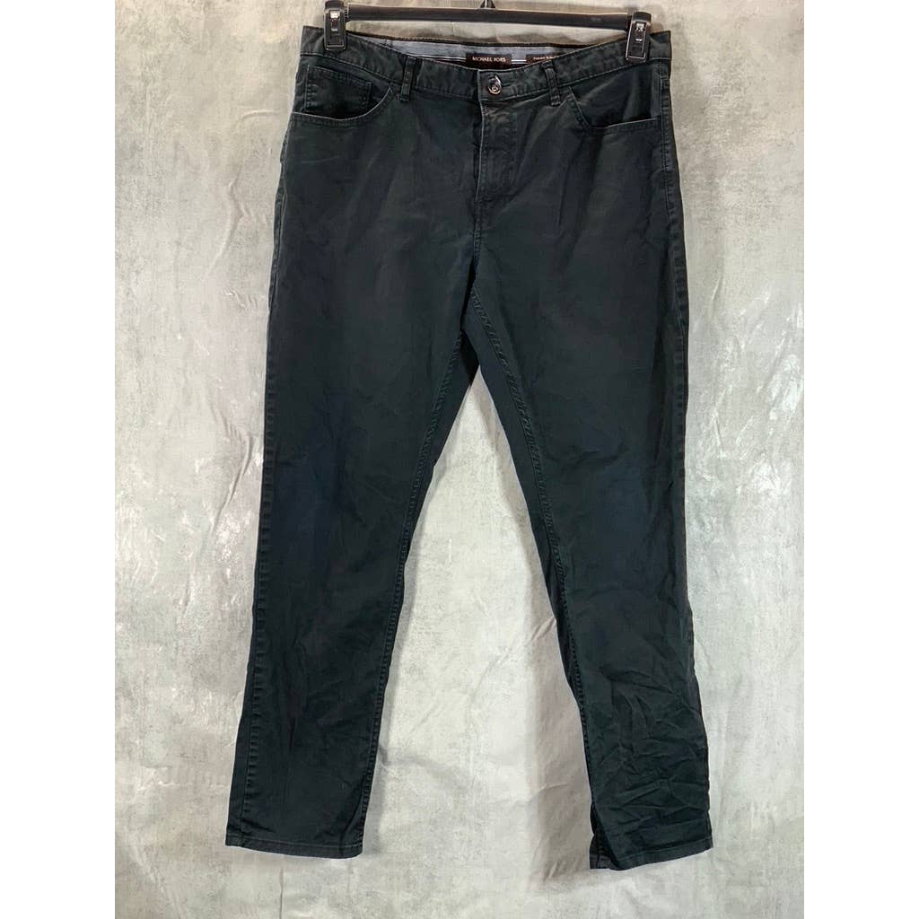 MICHAEL KORS Men's Midnight Parker Slim-Fit Stretch-Twill Pants SZ 36X32