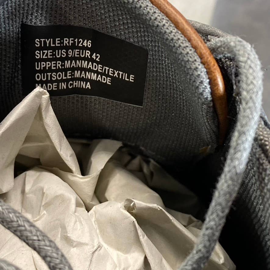 RESERVED FOOTWEAR NEW YORK Men's Grey Vertigo Lace-Up Oxford Shoes SZ 9