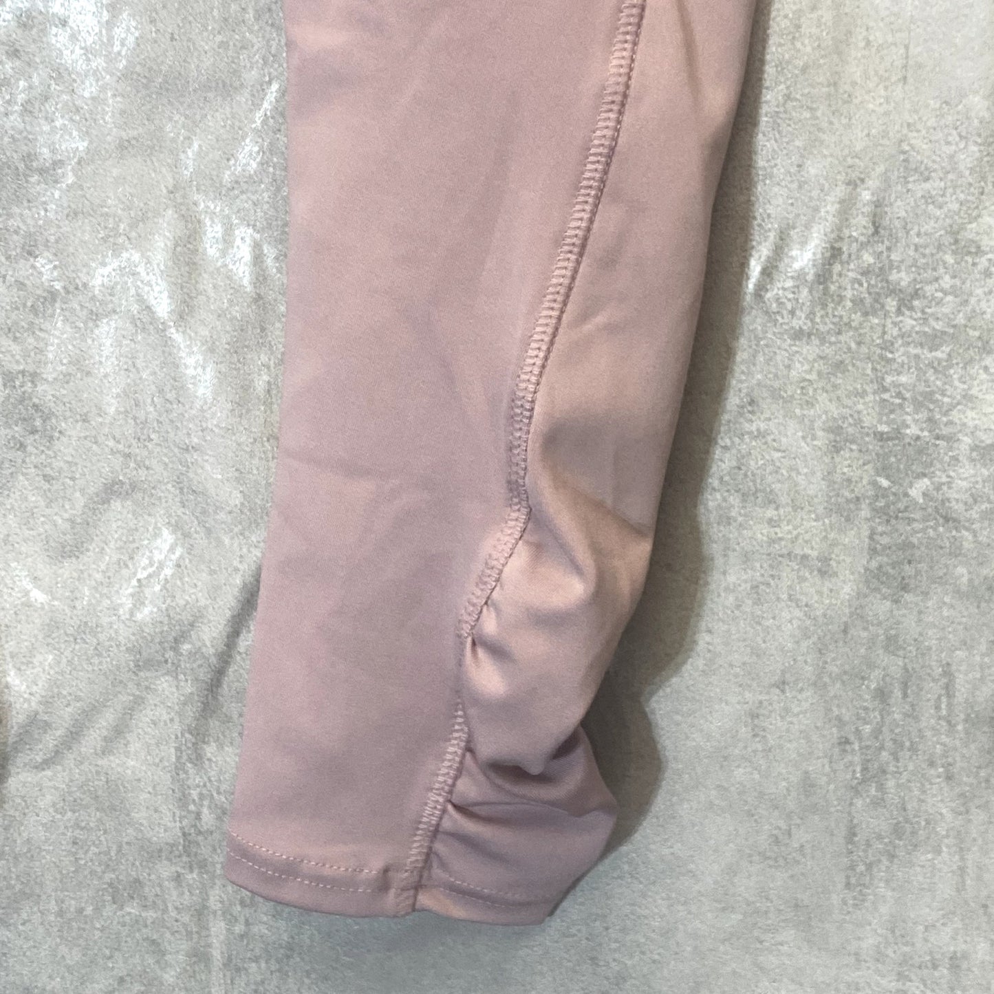 KAY UNGER Women's Mauve Ruched Cuff High-Waist Media Pocket Pull-On Athletic Legging SZ M