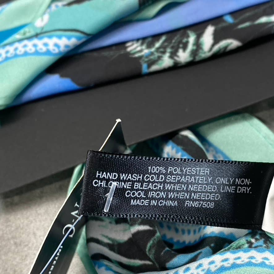 INC INTERNATIONAL CONCEPTS Women's Turquoise Palm-Print Kite Scarf SZ OS