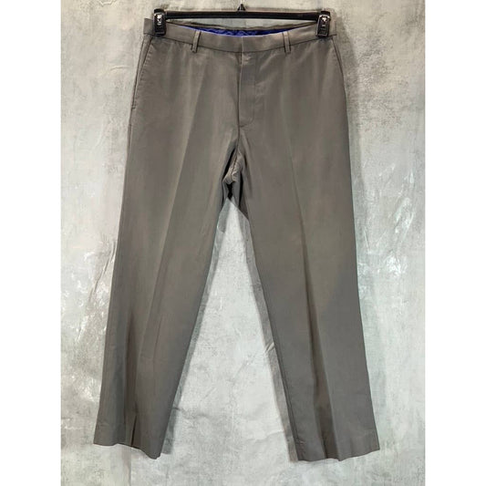 BANANA REPUBLIC Men's Brown Gray Tailored Slim-Fit Non-Iron Dress Pants SZ 34X30