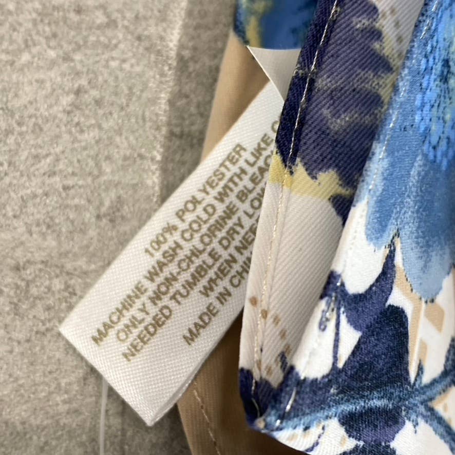 GIANI BERNINI Women's Neutral Blue Logo Floral & Solid Twin Set Twilly Scarves