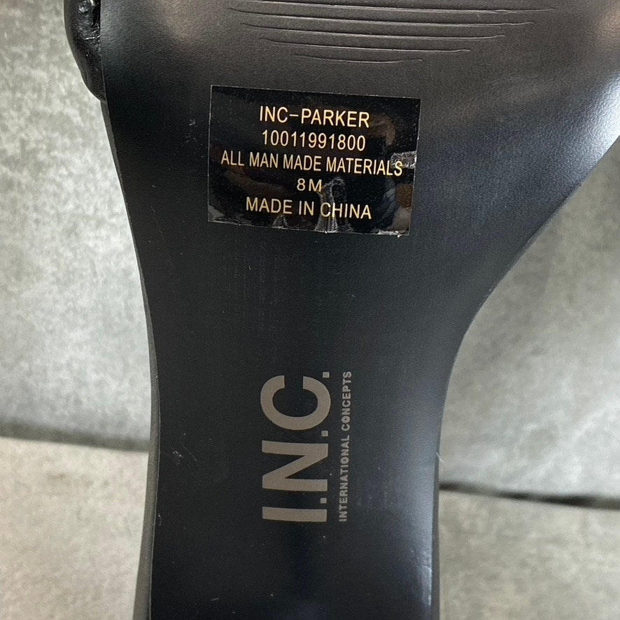 INC INTERNATIONAL CONCEPTS Women's Black Smooth Parker Woven Slide Sandals SZ 8