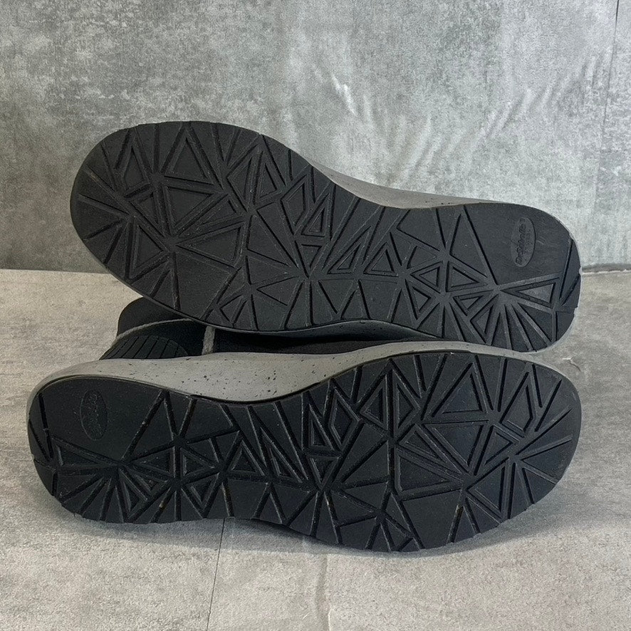 DR. SCHOLL'S Women's Black Home Boots Slip-On Faux Fur Round-Toe Ankle Boots SZ7