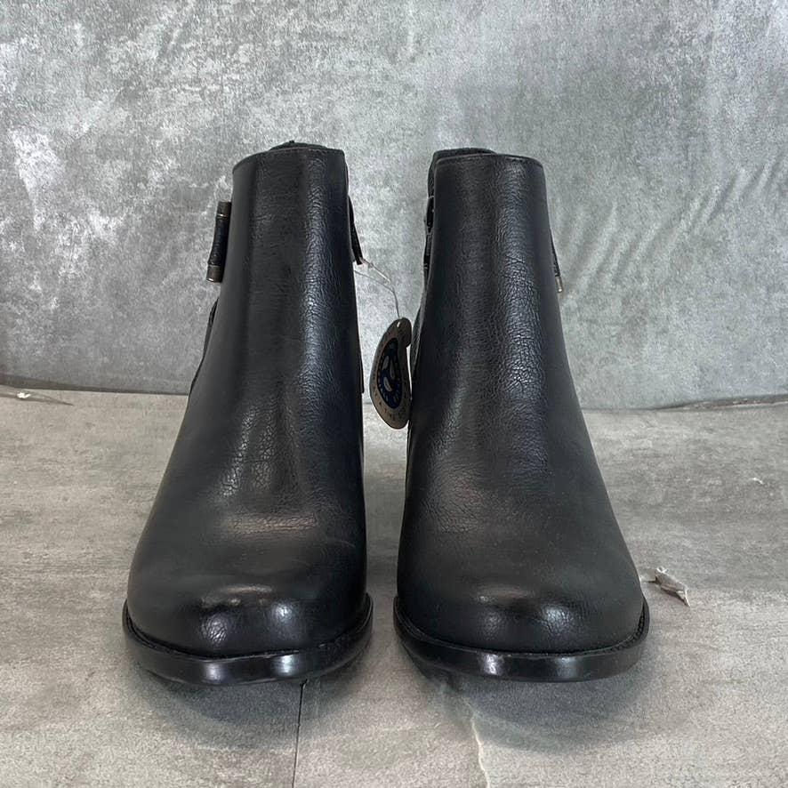 BARETRAPS Women's Black Reggie Slip-Resistant Round-Toe Block-Heel Boots SZ 6.5