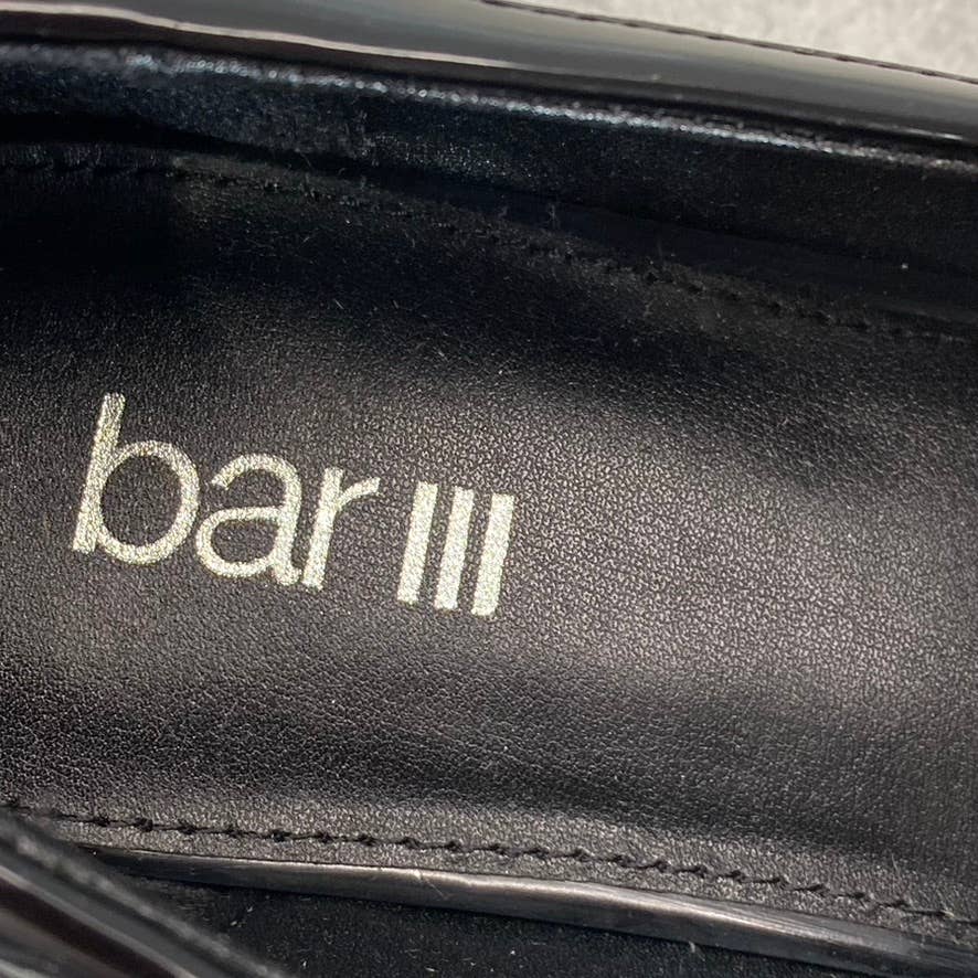 BAR III Women's Black Smooth Paz Lug-Sole Platform Slip-On Penny Loafers SZ 7.5