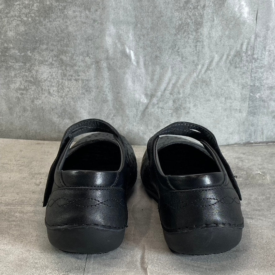 PROPET Women's Black Leather Perforated Calista Mary Jane Slip-On Shoes SZ 9.5