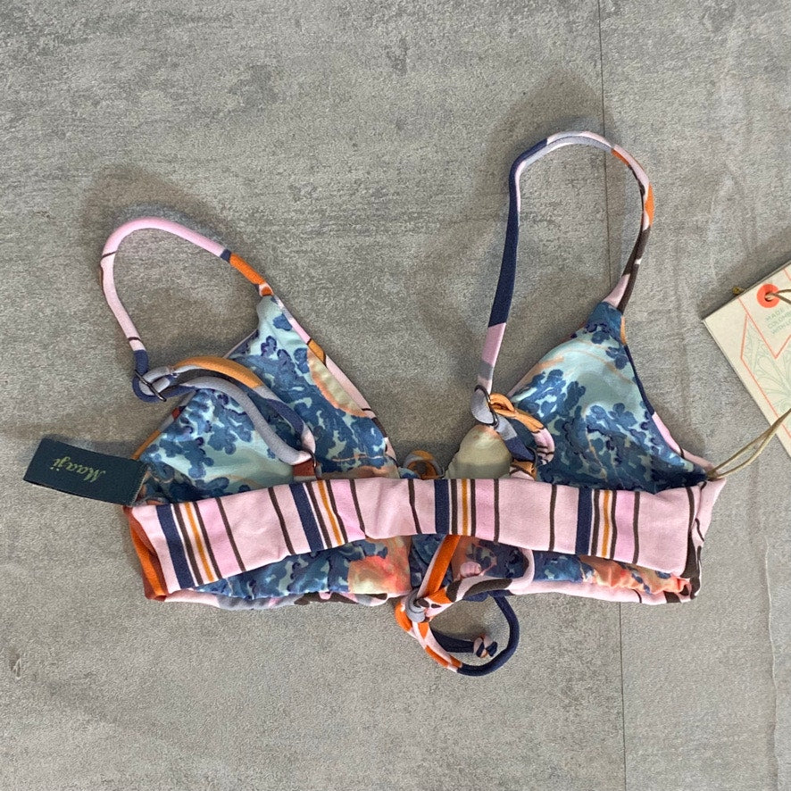 MAAJI Kids Printed Reversible Lace-Up Adjustable Strap Pullover Bikini Top SZ 2