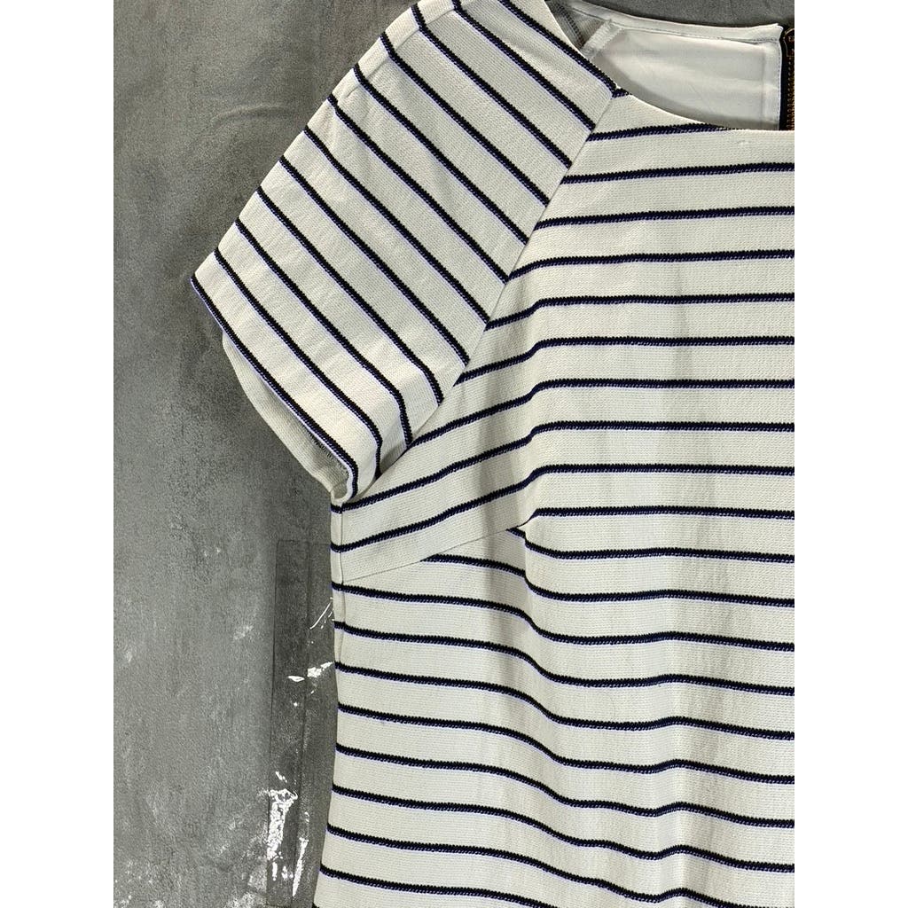 SAIL TO SABLE Women's Navy Stripe Short Sleeve Mini Dress SZ M