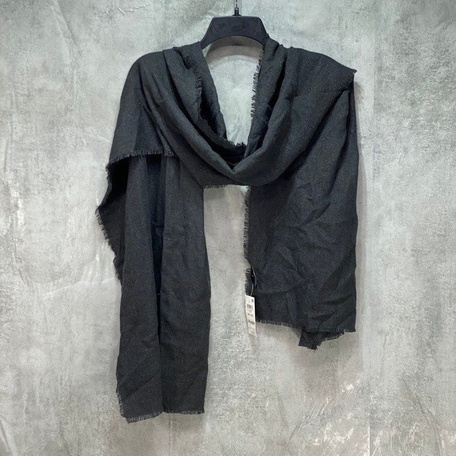 INC INTERNATIONAL CONCEPTS Black Textured Shiny Wrap OS