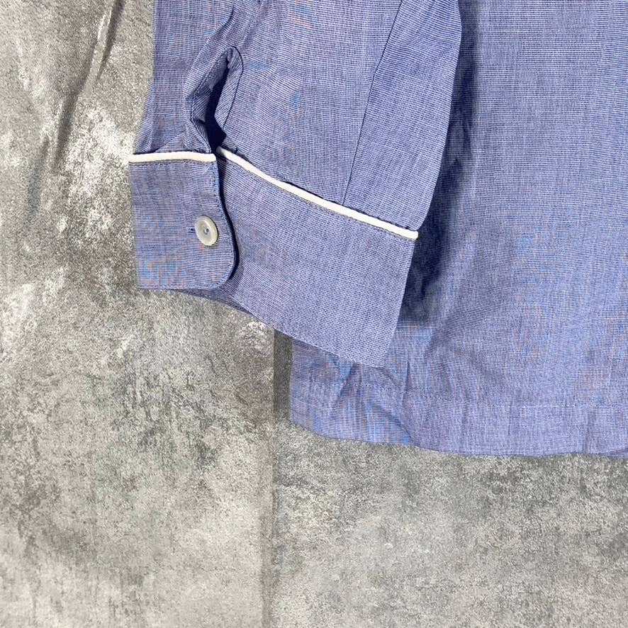 J.CREW Men's Eoe Bold Peri Cotton Button-up Pajama Top SZ S