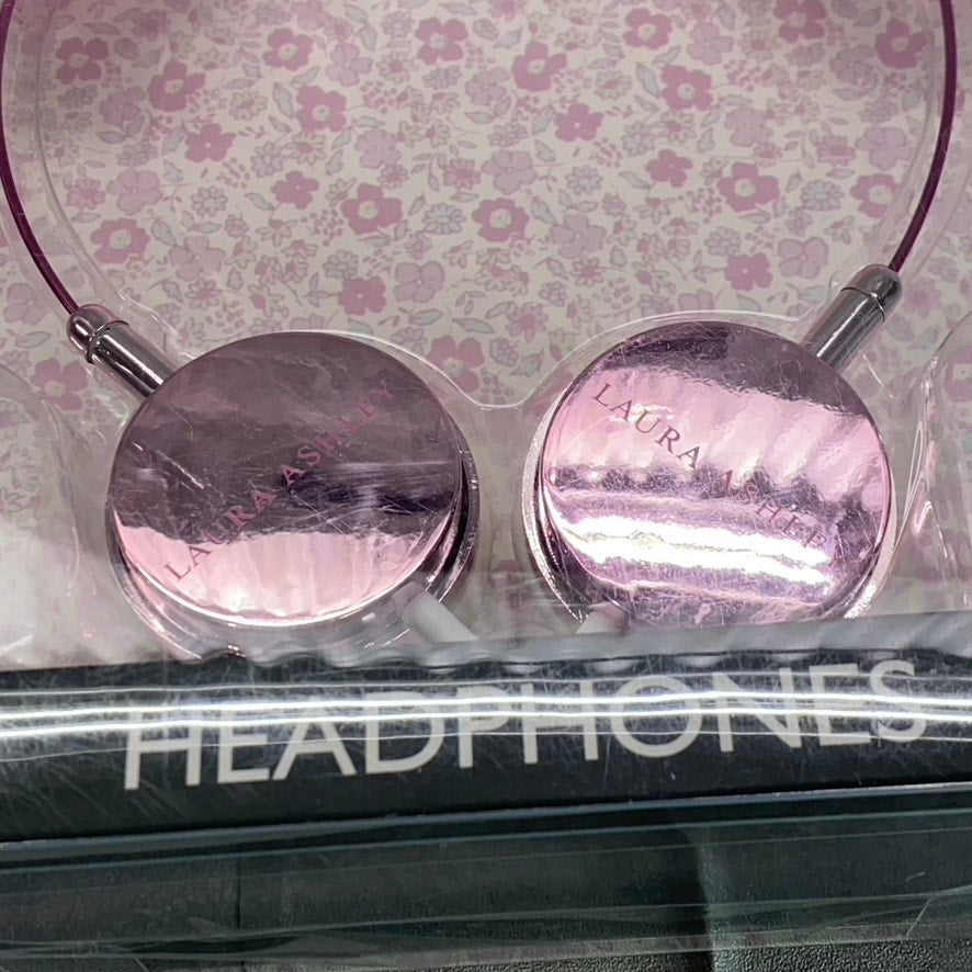 LAURA ASHLEY Pink Faux-Fur Over The Ear Stereo Cat-Ear Headphones SZ OS