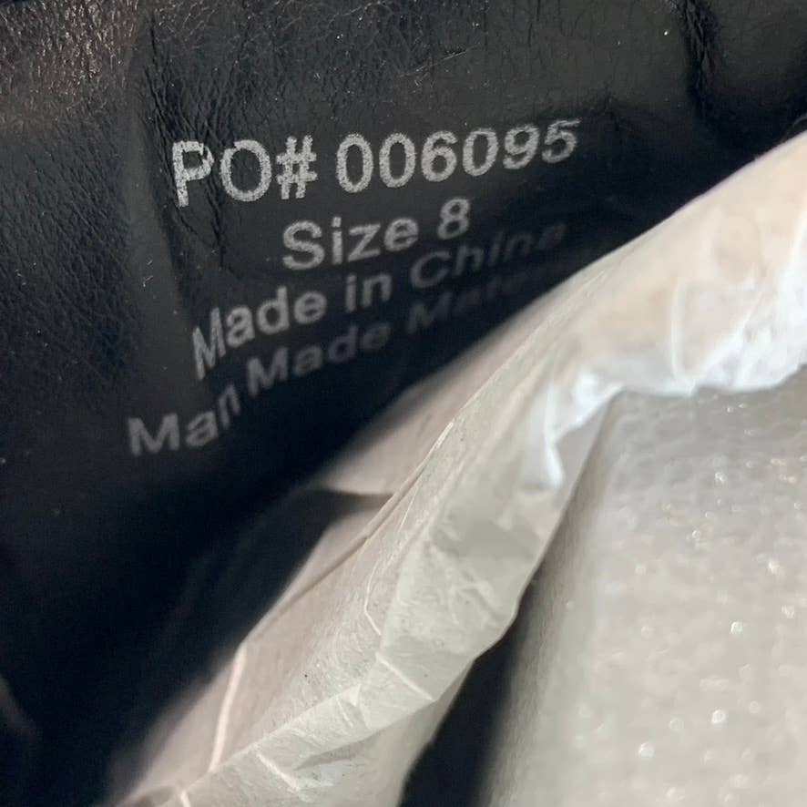 VANCE CO. Men's Black Faux Leather Landon Slip-On Chelsea Dress Boots SZ 8