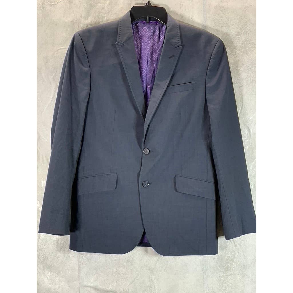 TED BAKER LONDON Men's Navy Endurance Regular-Fit Wool Two-Button Jacket SZ 40R