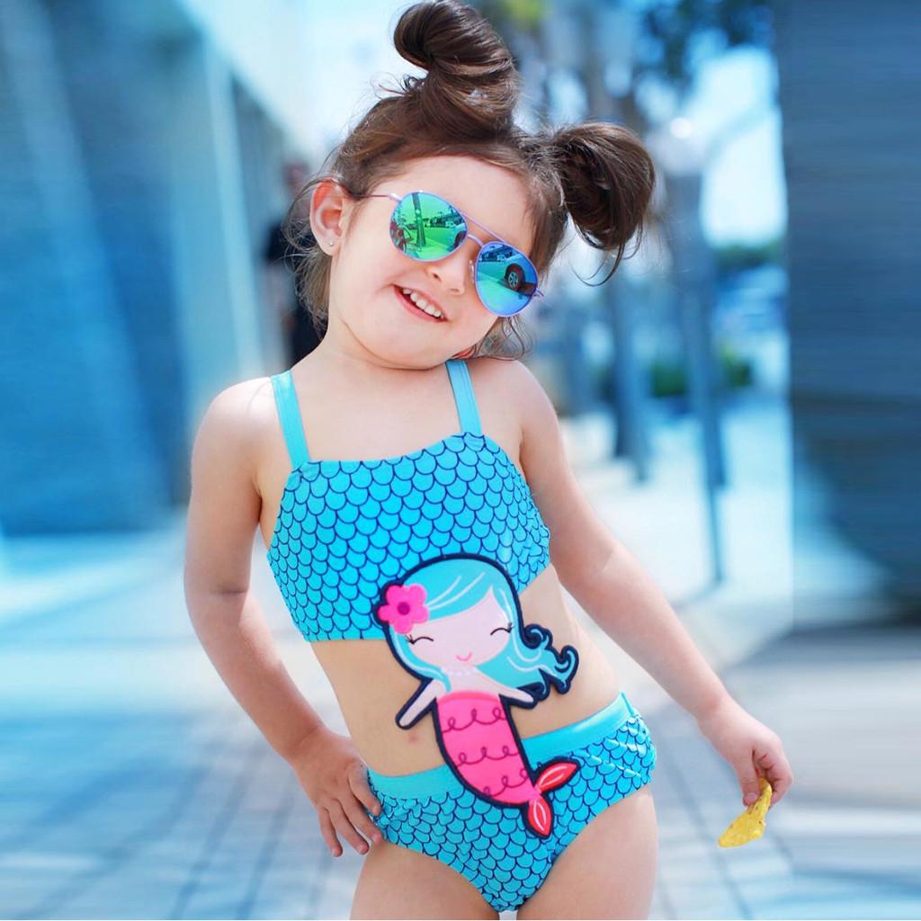 KOALA KIDS Infant Blue Scale Print Mermaid One-Piece Pull-On Swimsuit SZ 9-12M