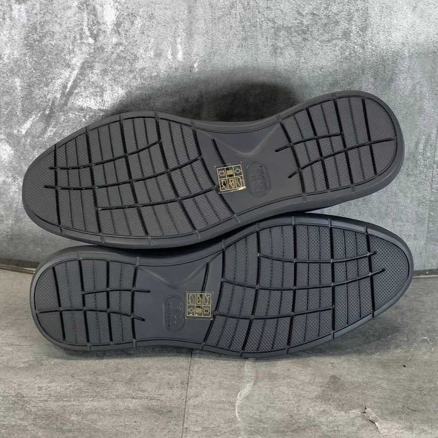 THOMAS & VINE Men's Navy Leather Hyde Tru Comfort Foam Lace-Up Sneakers SZ 10