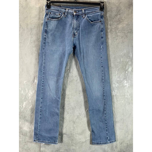 LEVI'S Men's Light Wash 505 Regular-Fit Straight-Leg Denim Jeans SZ 30X30