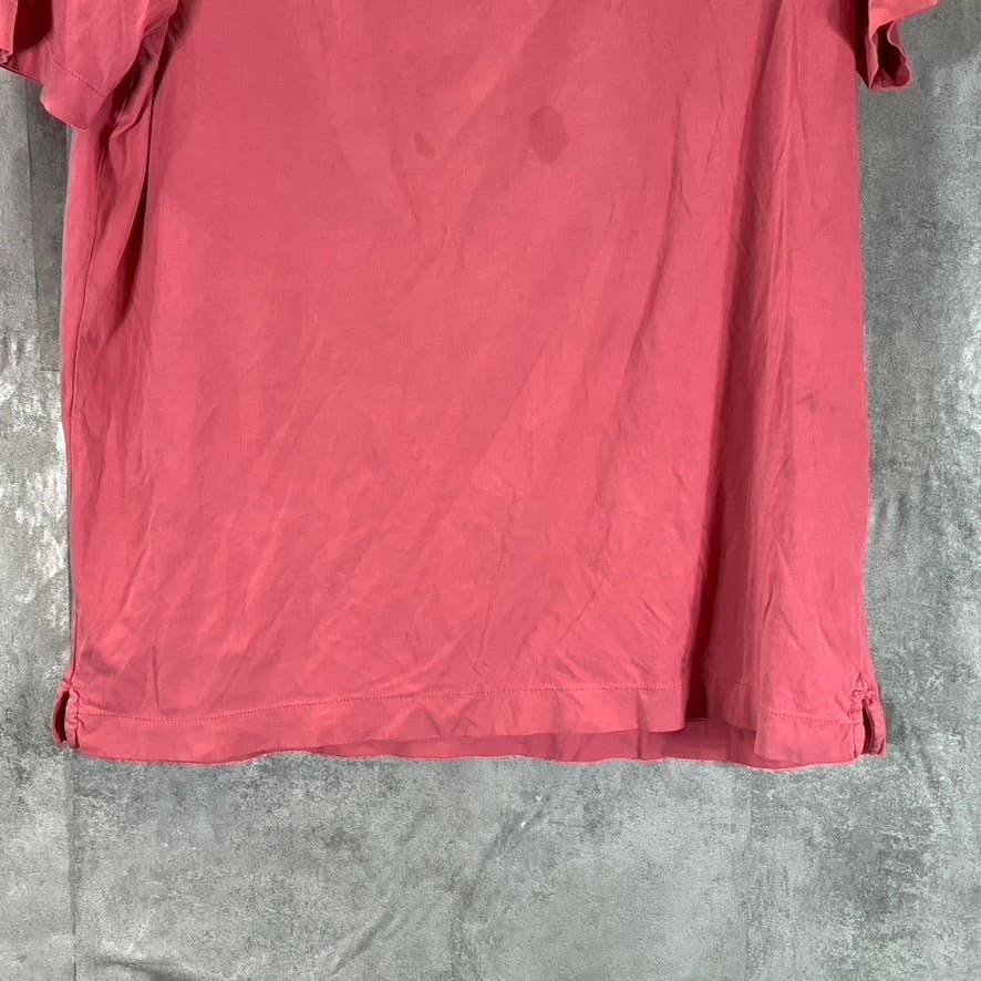 VINEYARD VINES Men's Red Classic Pima Pique Short-Sleeve Polo Shirt SZ M