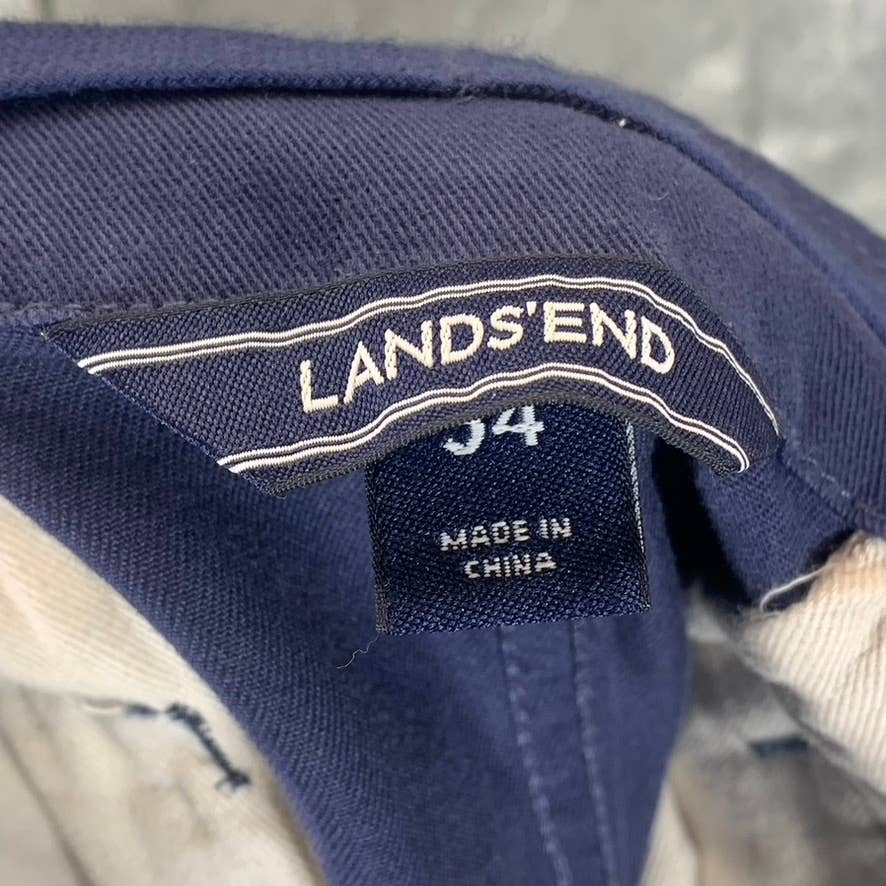 LANDS' END Men's Navy Traditional-Fit Cargo Shorts SZ 34