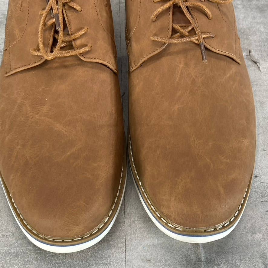 RESERVED FOOTWEAR NEW YORK Men's Cognac Vertigo Lace-Up Oxford Shoes SZ13