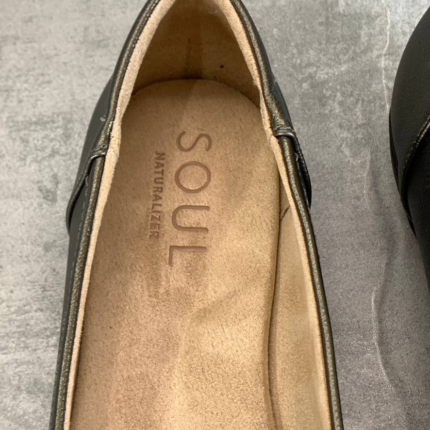 SOUL NATURALIZER Women's Nickle Smooth Gift Round-Toe Slip-On Flats SZ 9.5