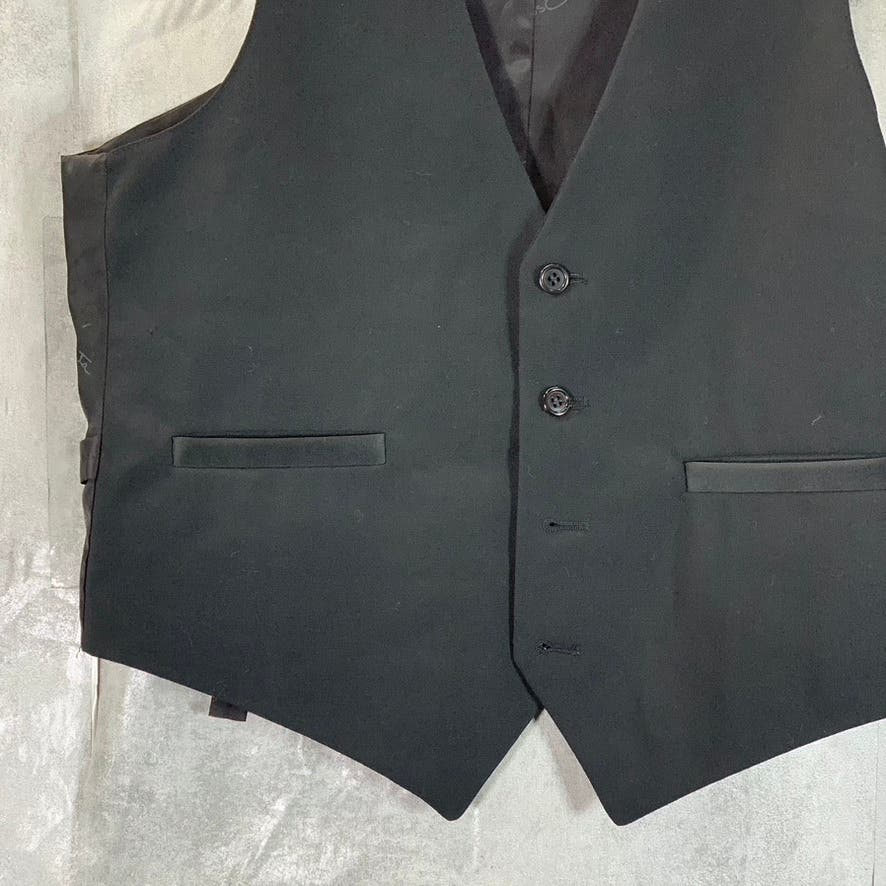 OSCAR DE LA RENTA Men's Black Four-Button Suit Vest SZ NA