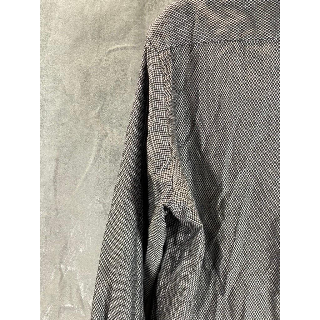 ROBERT GRAHAM Men's Black Printed Button-Up Long Sleeve Shirt SZ 16