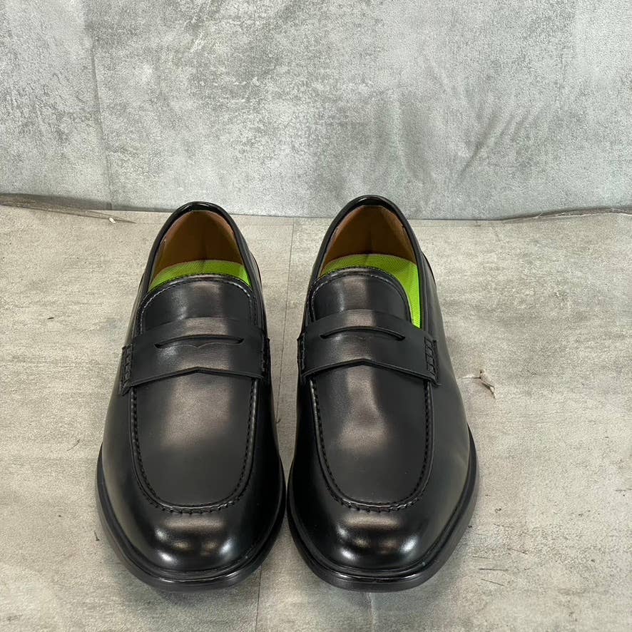 VANCE CO. Men's Wide Width Black Keith Slip-On Penny Loafers SZ 8W