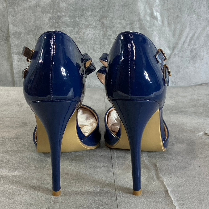 JOURNEE COLLECTION Women's Navy Tru Double Pointed-Toe Stiletto Pumps SZ9