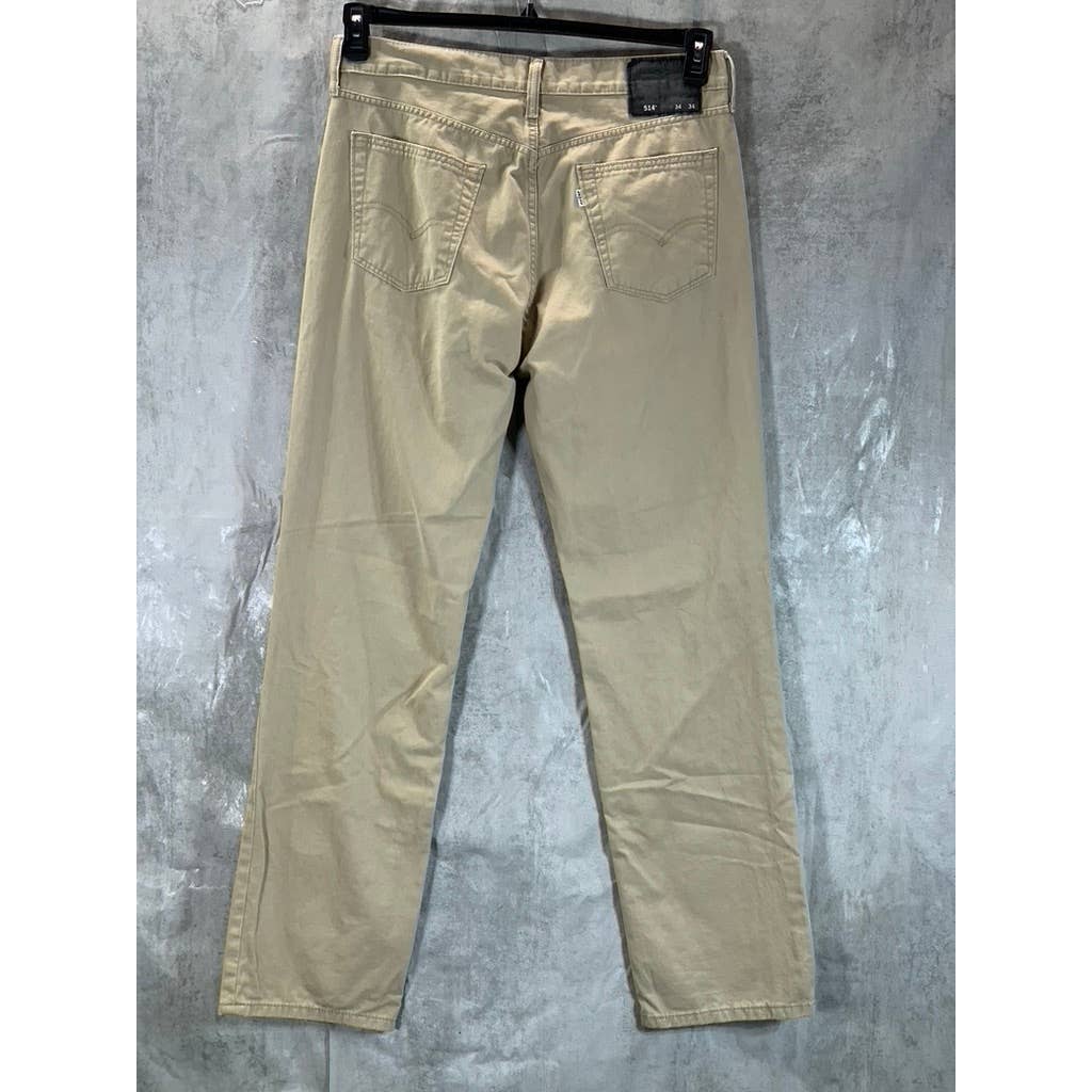 LEVI'S Men's 514 Soft Washed Twill Straight-Leg Jeans SZ 34X34