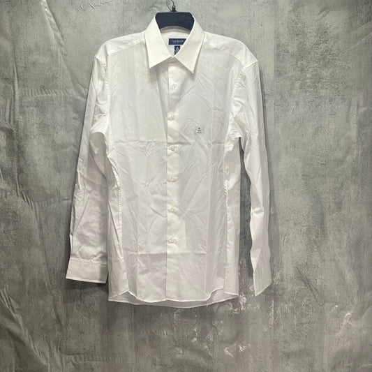 CLUB ROOM White Regular Fit Solid Long Sleeve Dress Shirt SZ M (15.5 34/35)