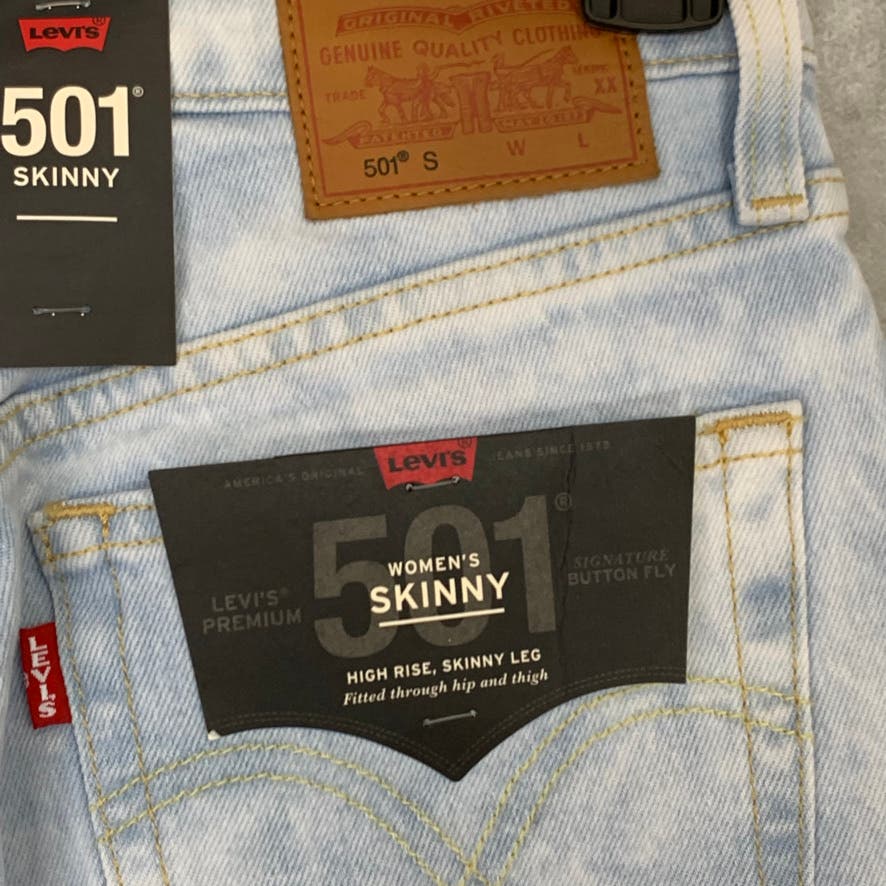 LEVI'S 501 Tip Of The Iceberg High-Rise Skinny Leg Ankle Jeans SZ 27X28