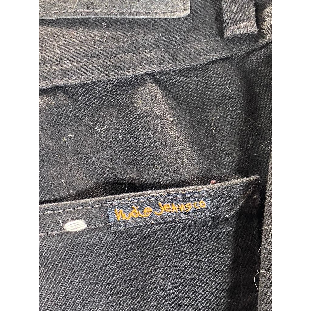 NUDIE JEANS Men's Black Soul Lofty Lo Denim Jeans SZ 26X30
