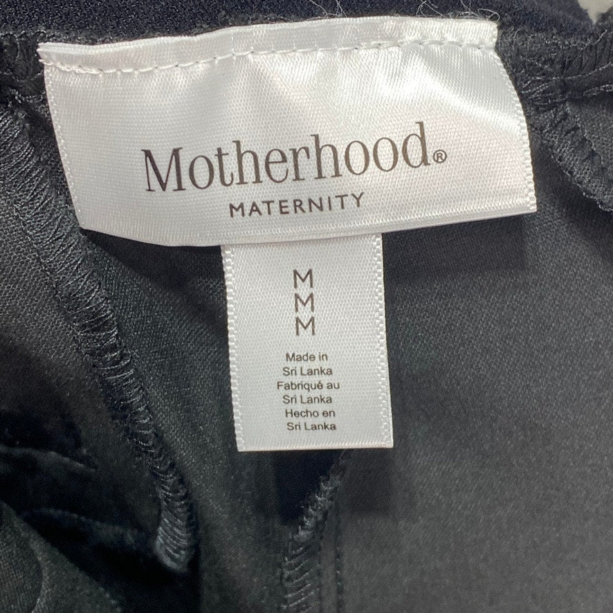 MOTHERHOOD MATERNITY Solid Black Secret Fit Belly Straight Leg Pants SZ M