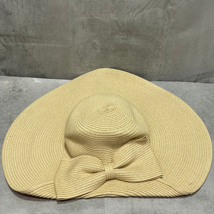 INC INTERNATIONAL CONCEPTS Tan Oversize-Bow Floppy Hat OS